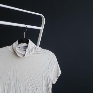 Dove grey turtleneck t-shirt. (Worn once!)